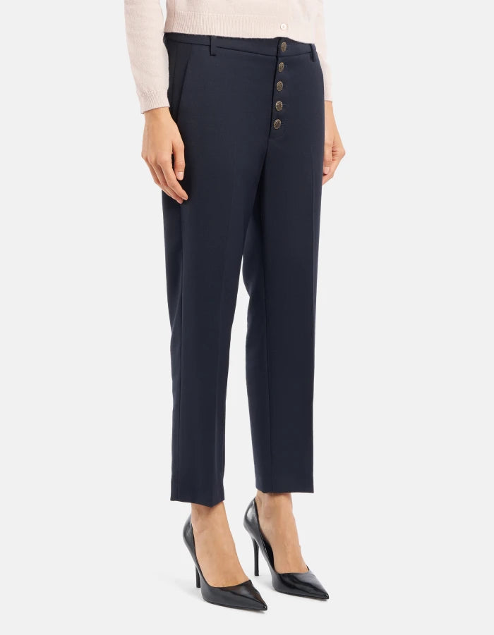 PANTALONE IN GABARDINA DI LANA